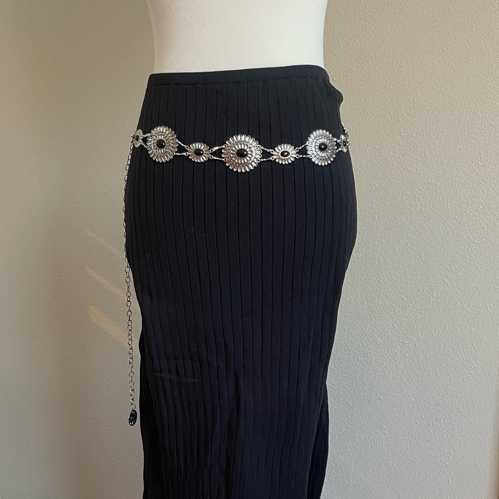 NWT Cotton On Ribbed Black Skirt Size XL